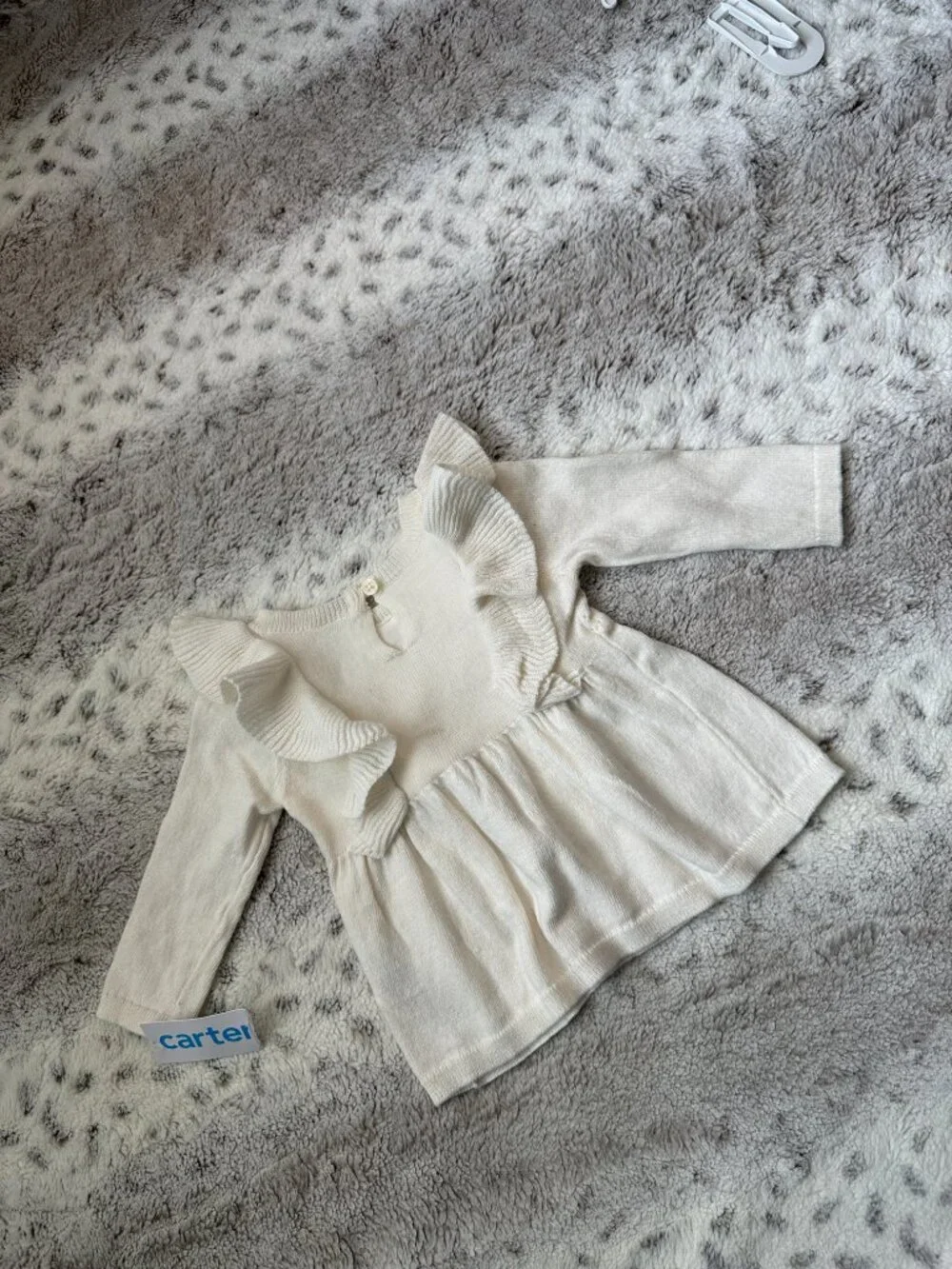 NWT! Carter's plaid set baby girls 3 months sweater pants headband Christmas